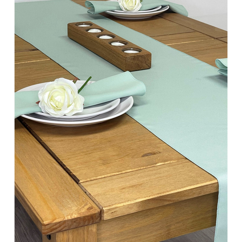 Teal Table Runner 14" x 144" (35cm x 365cm), 35cm W x 274cm L, Mint Green