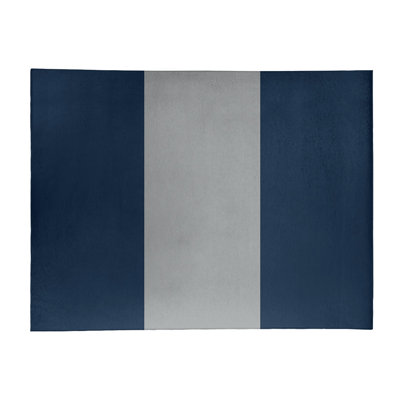 Tapis à rayures bleu/gris