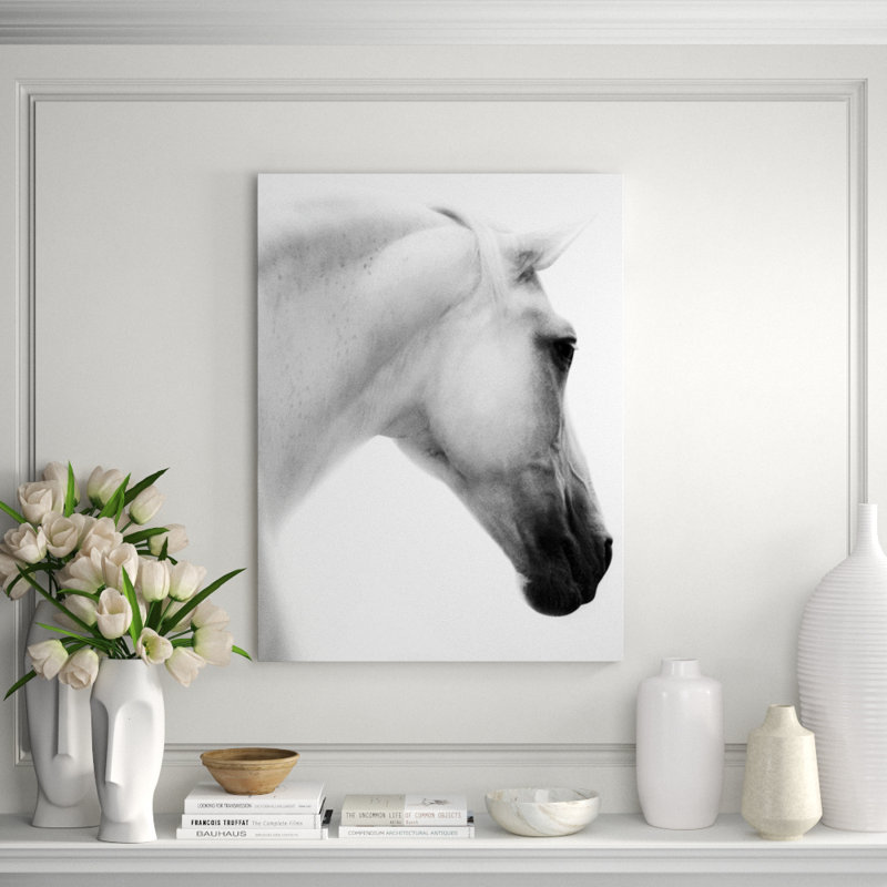 Le Cheval Blanc II Print by Sofia Fox, 40" H x 30" W x 1.5" D, Plexi