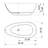 59 Inch Small Size Artificial Stone Solid Surface Freestanding Bathroom Bathtub