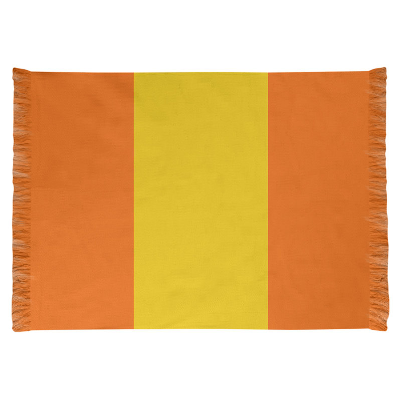 Tapis orange/jaune à tissé plat Miami, Oui