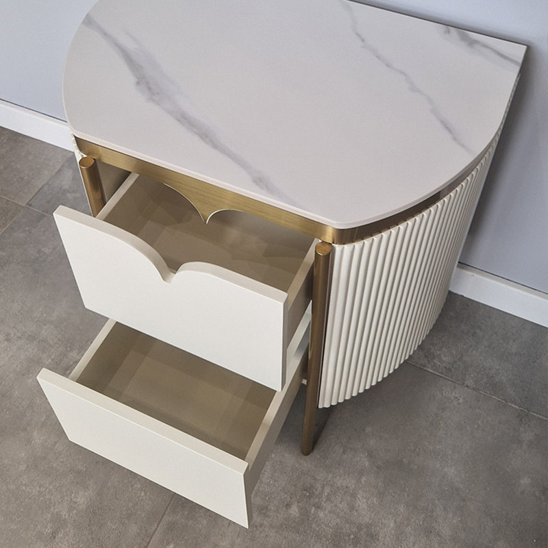 60cm W Stainless Steel Bedside Table