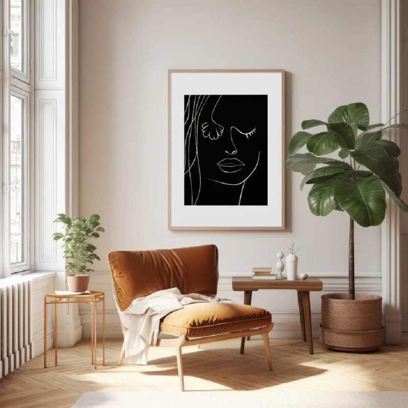 Abstract Face Print 1, 30cm Hx 21cm W