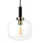 Veedersburg 1 - Light Brushed Gold/Black Single Pendant