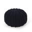 Pouf rond en coton Bordeaux, bleu foncé