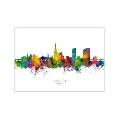 Limerick Ireland Skyline by Michael Tompsett - Print