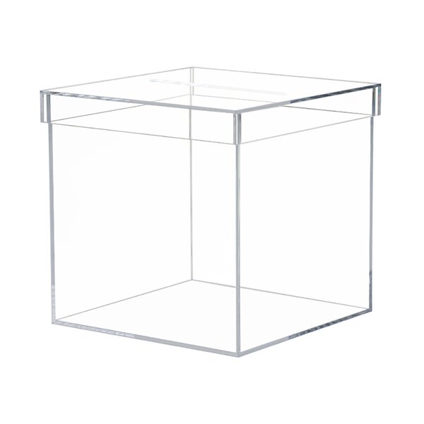 ACRYLIC WEDDING CARD BOX - BLACK - ClearStands