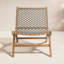 Mario Teak Wood and Rope Outdoor Occasional Chair-438089733