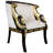 Graceful Swans Neoclassical Barrel Chair