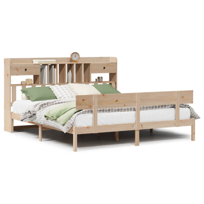 Maxeys Solid Wood Bed, 180 x 200cm, Natural
