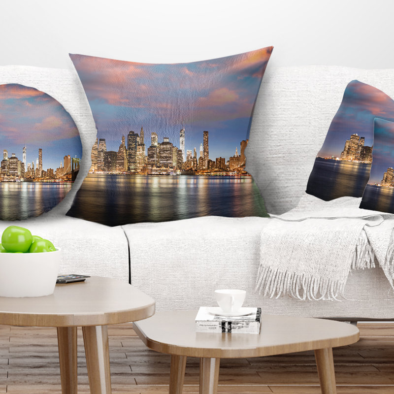 Coussin Manhattan, 16 po x 1 po, Coussin décoratif