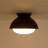 1 - Light Dome Shape Bowl Globe Glass Single Semi Ceiling Light
