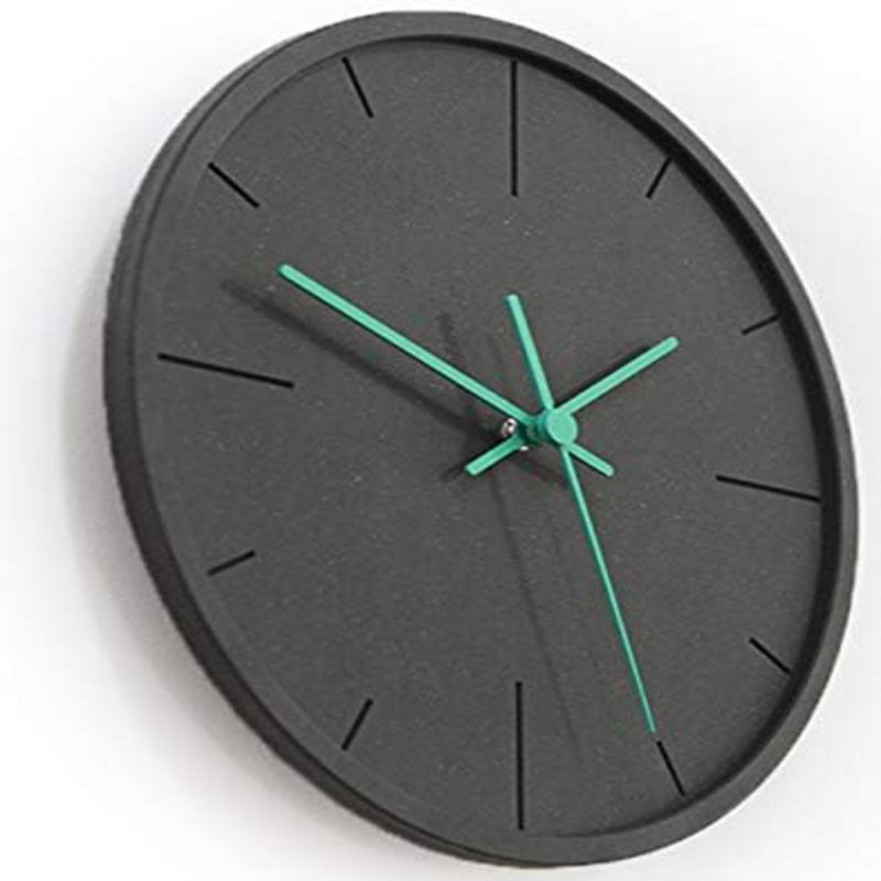 Horloge murale moderne en béton foncé Stephane Imports