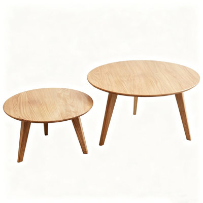 Solid Oak Coffee Nesting Table