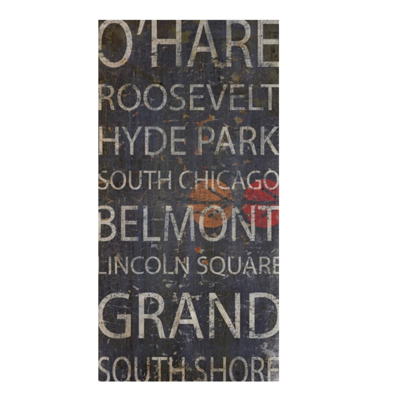 «Alive in Chicago» par Sofia Fox - impression, Extérieur, H 72 po x l 36 po