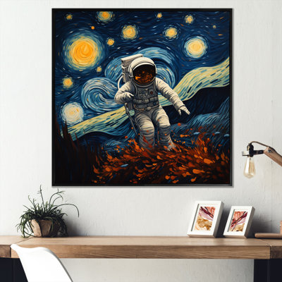 Vangogh Astronauts Through Space II - Space, art mural
