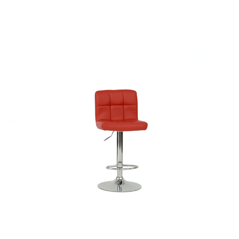 BAR STOOL In Red, Chrome