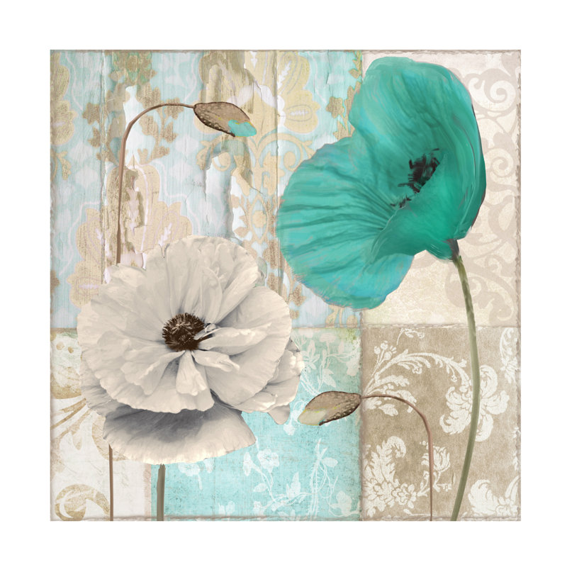 Art sur toile «Bachelor Beach Poppies III», H 18 po x l 18 po