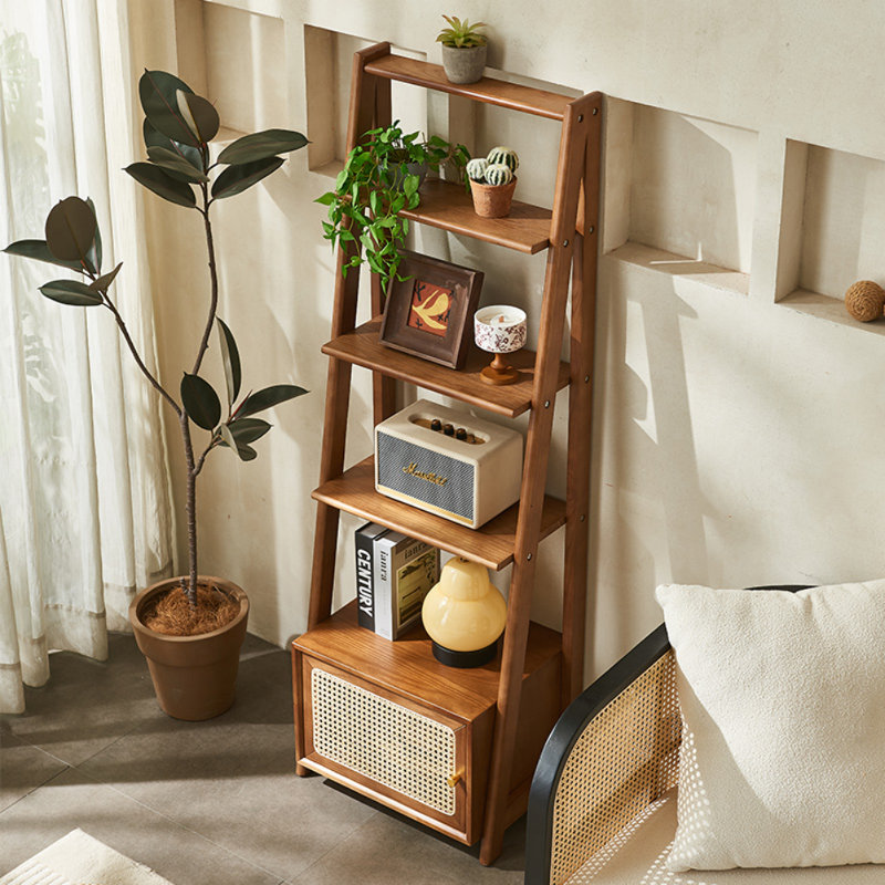Modern and Simple Multi-layer Display Cabinet, Cherry Wood