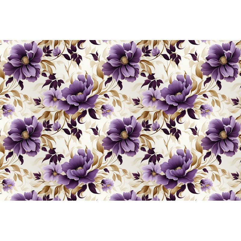 Rideaux à motif floral - 6142, L 20 po x L 61 po