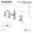 Kingston Brass Two-Handle 3-Hole Deck Mount Widespread Bathroom Faucet with Brass Pop-Up Drain-20327007