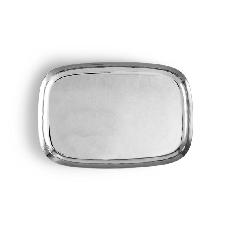 Reflective Stainless Steel Platter, 1" H x 11" W x 16.25" L
