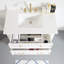 Meuble-lavabo simple H 35 po x l 36 po avec comptoir en quartz blanc résistant aux taches et lavabo simple-638364060