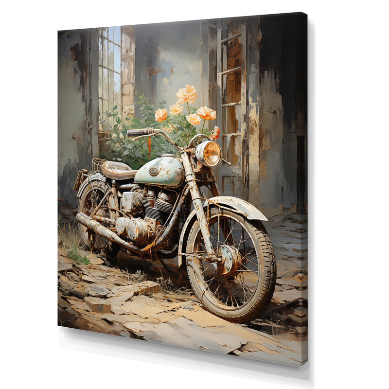 Impressionniste à vélo II sur toile, H 32 po x l 24 po x P 1 po, Toile tendue