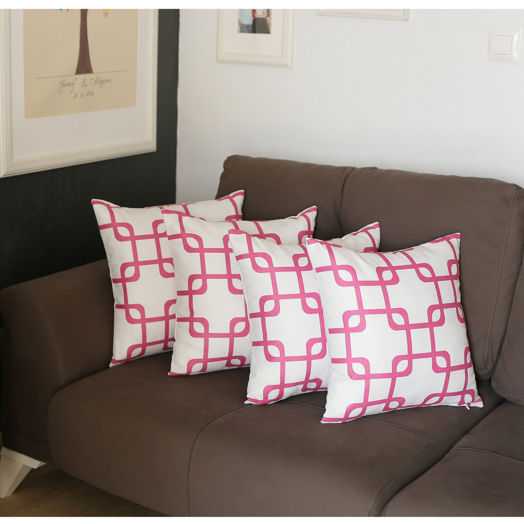 Geometric Square Throw Pillow Cover (Set of 4) Apolena 