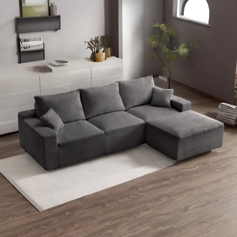L-shaped Sectional Sofa, Gray