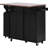 47.2" Kitchen Island, Drop Leaf, Removable Side , Towel Rack, Concealed Tilt Trash Bin Cabinet-914149972