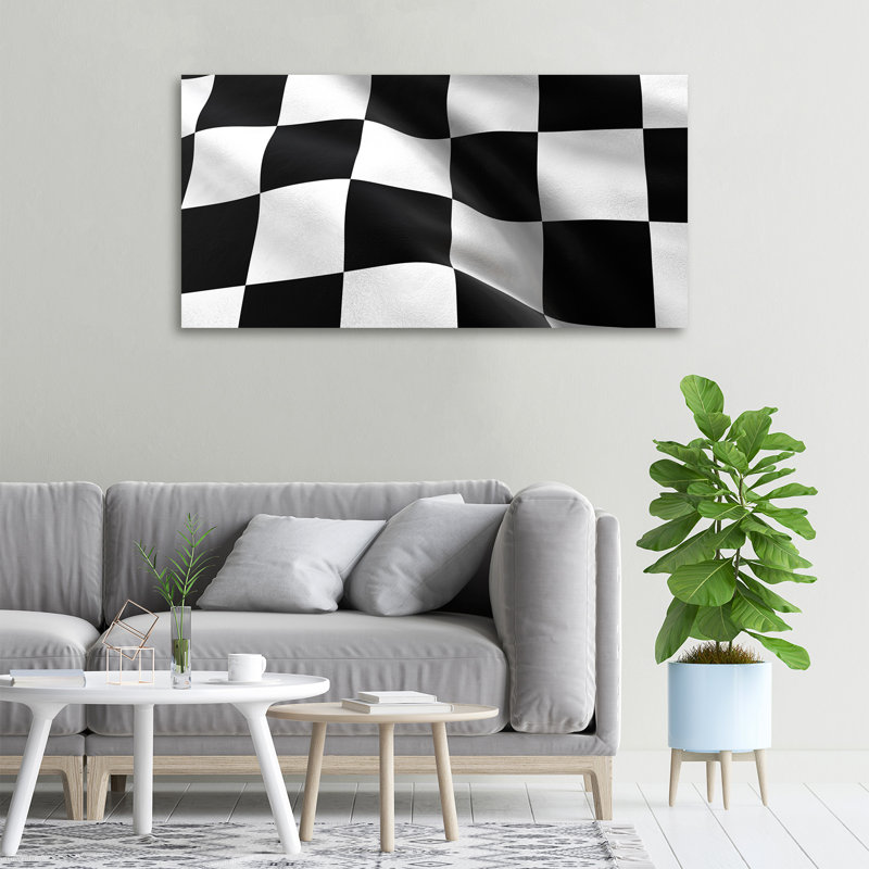 Finish Flag - Wrapped Canvas Print