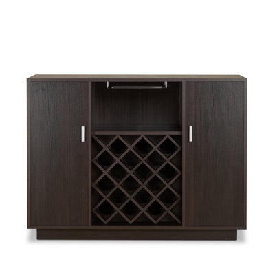 Hazen Espresso Finish Wine Cabinet