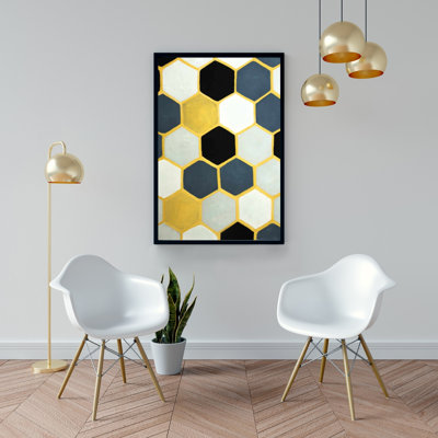 Blue Cells Print On Canvas
