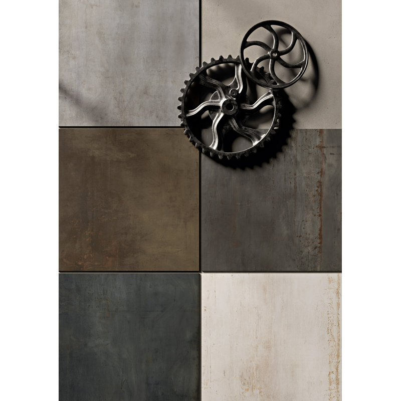 Rebel 2" x 2" Procelain Mosaic Wall & Floor Tile, Lead