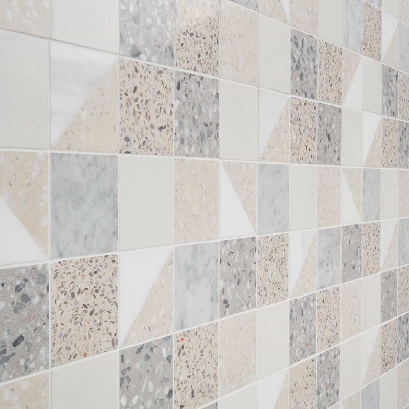 Elizabeth Sutton Artem Mosaic Tile, Swan White;Cream