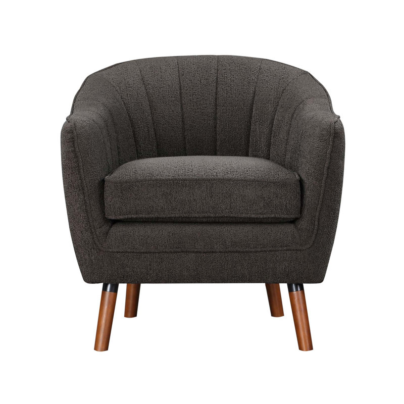 Chaise d'appoint Mid-Century Modern, Gris anthracite