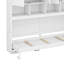 Lit escamotable simple, cadre mural en bois avec placard, tiroirs et bureau
