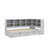 Wooden Daybed With Two Storage Drawers, 12-Storage Cabinet, LED Lights & Charging Station-1556519913