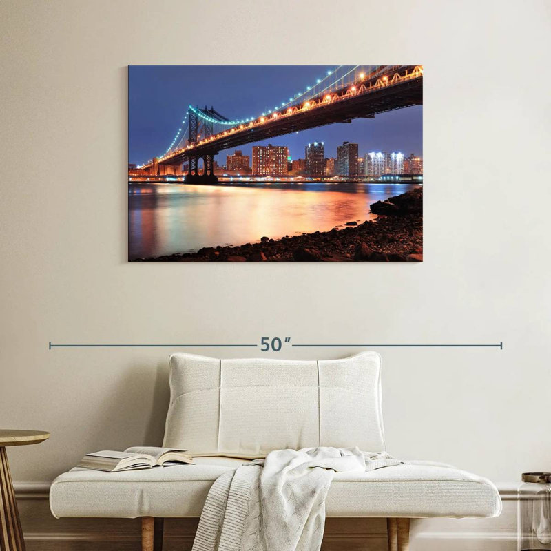 Lilie Illuminated Manhattan Bridge, 26" H x 39" W