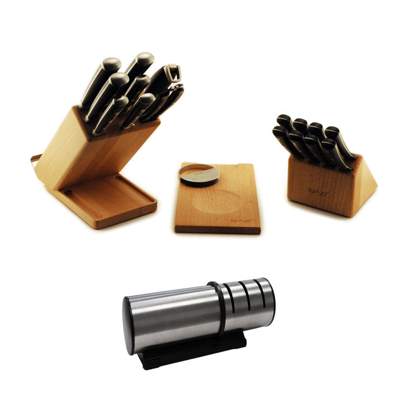 BergHOFF Essentials 21Pc Forged Stainless Steel Smart Knife Block Set