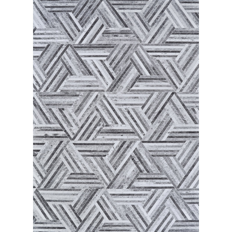 Tapis gris / noir Prairie Archetype, Rectangle 3 pi 9 po x 5 pi 5 po