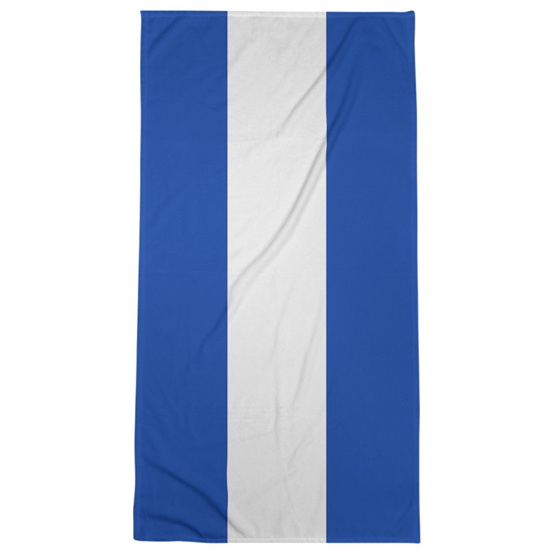 Lightweight Beach Towel, Blue/White/Blue, Microfiber