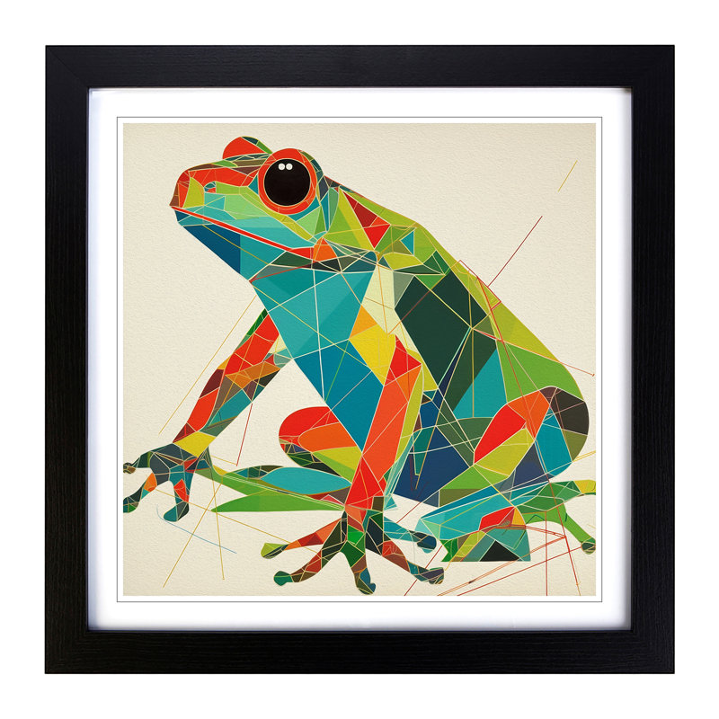 Single Picture Frame Print on Wood, Black