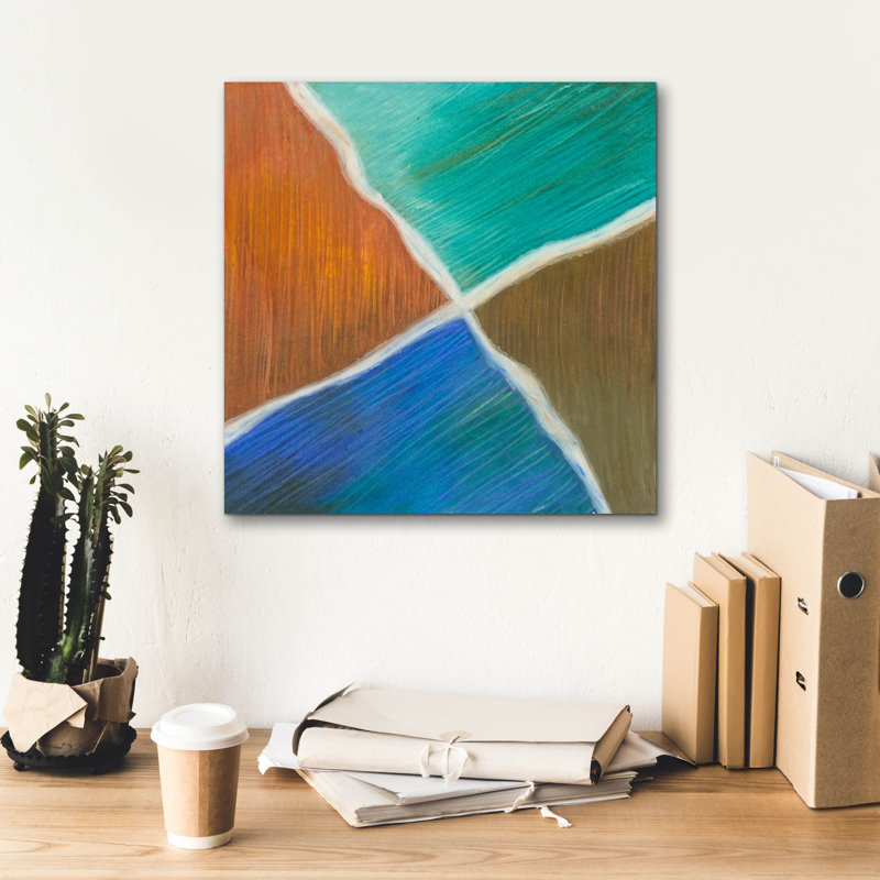 «Out Of The Box 1» par Alicia Ludwig, art mural sur toile, H 18 po x l 18 po x P 0,75 po