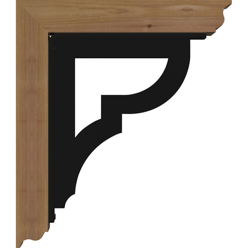 Support de fer triple Bradford, H 16 po x P 14 po, Cèdre rouge de l'Ouest l 3 1/2 po x T 2 po (lisse