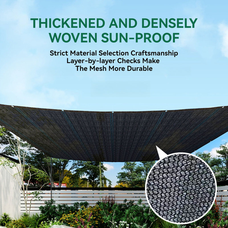 Terrace Sunshade Sail Awning Thickened Encryption, 13'1" x 6'6"