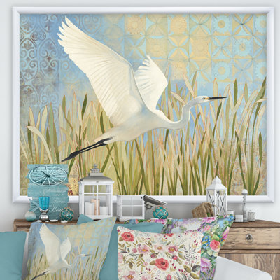 «Snowy Egret in Flight VII», reproduction d'art sur toile