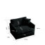 Chenille noire 2 places et chaise. Meubles en bois massif. Revêtement. Rembourrage confortable en éponge. Arrangements de sièges personnalisables. Assemblage facile