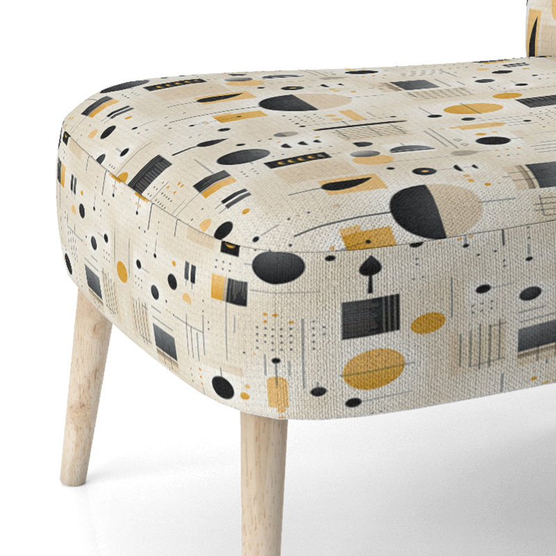 Monochromatique Zen - Chaise d'appoint rembourrée moderne, chaise d'appoint beige